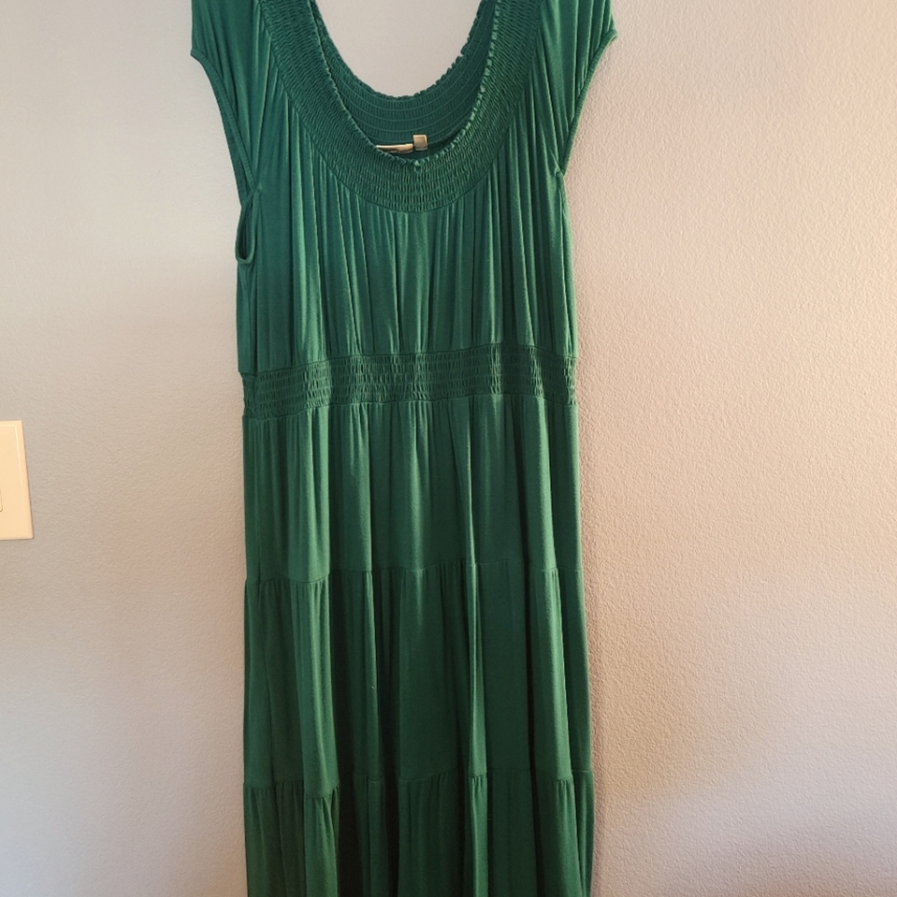 Teal midi length dress